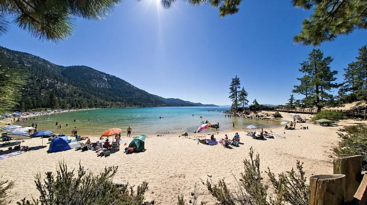 Sand Harbor beach on Lake Tahoe's East Shore