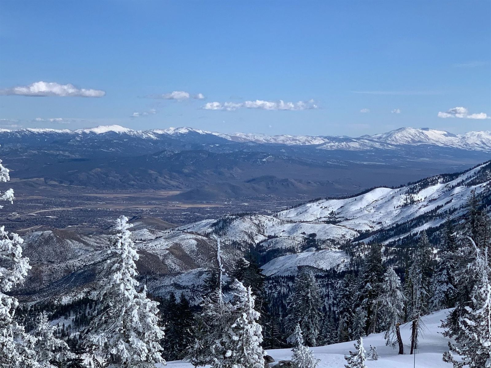 Snowy Nevada side of Tahoe
